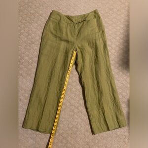 Talbots Petites Irish Linen Pants Green Size 2